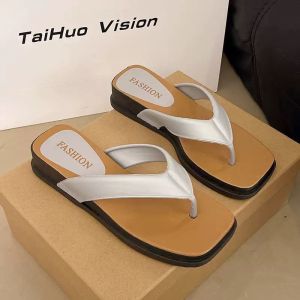 Free Shipping Thick-Soled Height-Increasing Wedge-Heeled Slip-On Sandals For Women New Summer Outdoor Style Perfect With Dresses Beach Sandals And Flip-Flops