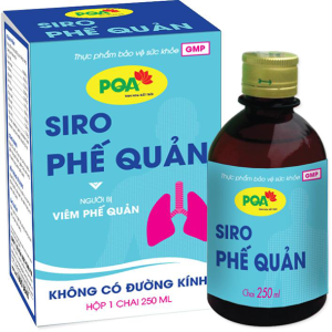 Phế Quản Không Đường Kính PQA Hỗ Trợ Hạn Chế Ho Nhiều Giảm Tăng Tiết Đờm Và Đau Rát Họng Hộp 250ml dược phẩm pqa