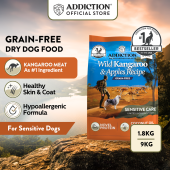 Wild Kangaroo & Apples Sensitive Care Novel Protein Grain-Free Dry Dog Food Real Kangaroo Meat 1.8kg 9kg