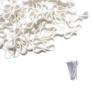 120pcs Weatherproof Hooks for Outdoor Lights and Cable Storage Weatherproof Plastic Christmas Decoration Gutter Clips