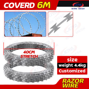 Razor Wire Hot Dipped Galvanized Steel Roller Cage Razor Guard Barbed Wire Anti-theft Anti Climbing Fence