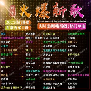 【Ship in 24H】现货！热卖中2025最新歌曲带视频MV车载u盘车载无损音乐u盘汽车优盘完整版[1003 Collections] 2025 Tiktok