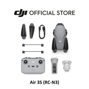 DJI Air 3S - Camera Drone | 1" CMOS Sensor | New Air Aesthetic | Next-Gen Smart RTH | Medium Tele & Wide-Angle Dual Primary Cameras | Omnidirectional Obstacle Sensing*