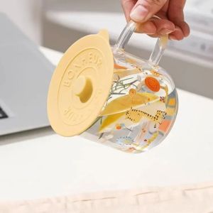 ZHUNIEDU กันฝุ่นกันฝุ่น ฝาครอบถ้วยแก้วซิลิโคน มีด้ามจับนูน กลมกลมๆ ฝาปิดถ้วย มีประโยชน์และดี สากลสากลสากล ฝาปิดแก้ว ถ้วยเซรามิกส์