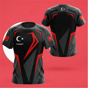 Turkey Flag Shirt Mens T-shirt Army Camouflage Print Sweatshirt Summer O-neck Loose Jersey Fashion Short Sleeve Clothing Tops