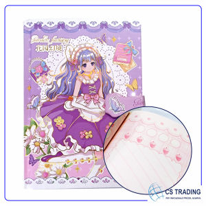 Hardcover Notebook Diary Children Kids 112 Pages Cartoon Princess Anime