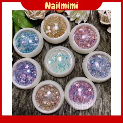 Nhũ kim tuyến vảy cá nail trang trí móng ( sét 8 hũ )
