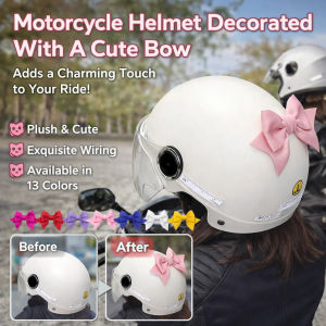 Motorcycle Helmet Accessories Decorative Ears Bow 3D Cute Sponge Detachable Velcro Helmet Decor