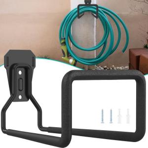 Metal Garden Hose Holder Wall Water Hose Holder Heavy Duty Hose Hanger