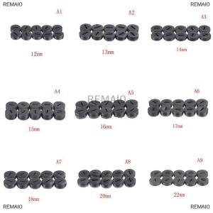 [COD] REMAI0 10Pcs Black Carbon Brush Holder Cap Brushes Cover 13 14 15 16 18 20 22mm