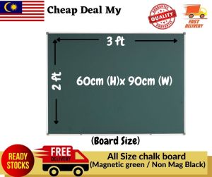 CheapDealMy chalk board Magnetic green board Non Magnetic black board 1.5x2 2x3 3x4 3x5 3x6 4x4 4x5 4x6 4x8 school office shop cafe
