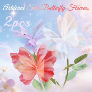 Artificial Silk Butterfly Flowers Simulation Silk Yarn Butterfly Wedding Decor Photography Props