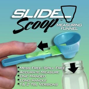 Coffee Scoop Funnel Measuring Spoon With Longer Handle Powder Scoop Reusable Sliding Design Coffee Spoon Kitchen Gadgets