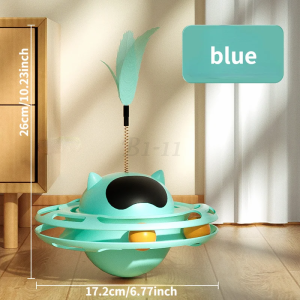 Cat Teasing Stick Cat Toys Self Amusement Cat Tumbler Turntable Kitten Pet Cat Play Cat Supplies Complete
