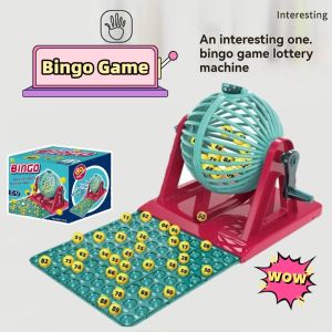 Bingo Lotto Lottery Traditional Family Bingo Game Set Cage Balls Cards Counters