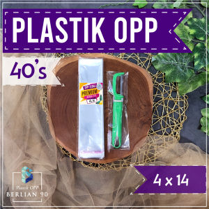 4x14 cm Plastik Opp 40s micron isi 100 lembar