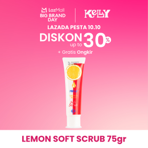 Kelly Lemon Soft Scrub 75gr Original BPOM