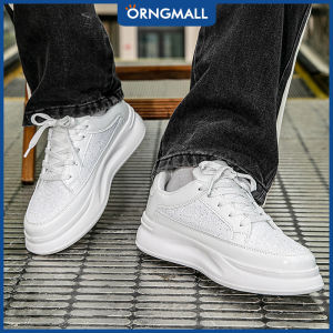 ORNGMALL Giày thể thao nam thường ngày đế dày chống trượt thoải mái Giày trượt ván nhẹ màu đen trắng tất cả các mùa Giày đi bộ cỡ 36-45