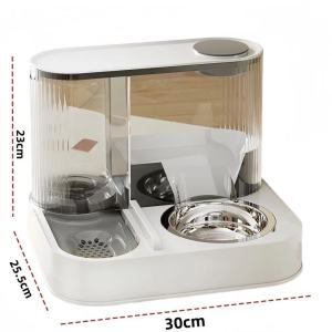 【🔥🔥SG SPOT】Automatic Cat Feeder Water Fountain Set for Cats Dogs 1.5L+2.2L Gravity Feed Design