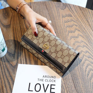 Classic Old Flower Ladies Wallet New Style Genuine Leather Fashion Wallet Long Niche Design Simple Multi-card Card Holder Large-capacity Wallet