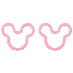 2/5Pcs/lot 33x34mm Colorful Mickey Key Ring Mouse Shape Metal Key Rings Split Rings for DIY Jewelry Making Handmade Cute Keychain Accessories