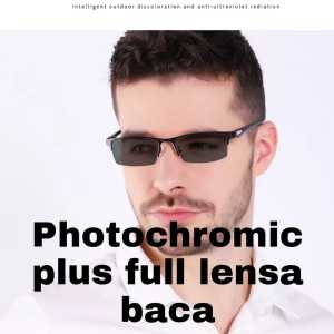 kacamata potocromic kacamata baca lensa progresif fream setengah bingkai terbaru kacamata jauh dekat baca dan jalan free kotak dan lap kacamata baca kacamata photochoromic anti radiasi kacamata baca plus pria