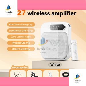 Y27 Voice Amplifier Portable Loud Speaker With Wireless Bluetooth Mic For Teacher