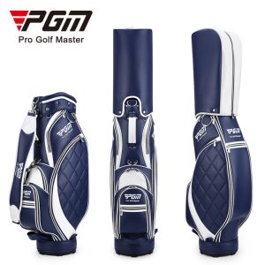 PGM Fashion Golf Stand Bag Diamond Style Durable Golf Cart Bags with Microfiber Waterproof Lightweight Design Can Hold 13-14 Clubs for Women Ladies