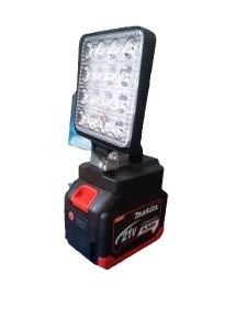 Đèn pin led dùng chân pin makita đèn pha led 16 bóng dùng chân pin thông dụng thiết kế bi cầu rọi xa siêu sáng
