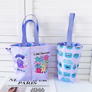 Export Quality - Japanese-style Cartoon Double-cup Reversible Tote Bag