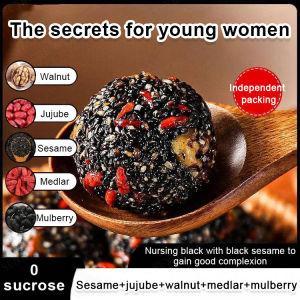 Wuzhen Black Sesame Balls Net Red Casual Sesame Ball Snacks Red Dates Walnut Goji Berry Black Sesame Balls