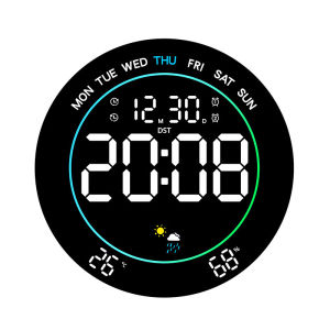 LED Multi-Function Wall Clock with Digital Display and Automatic DST Adjustment Remote Control Alarm Clocks Wall Light ClockFast shipping