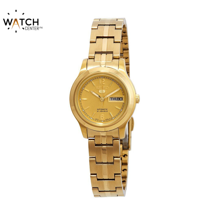 Seiko SYME02K1 Gold Bracelet Gold Dial Automatic Watch For Women