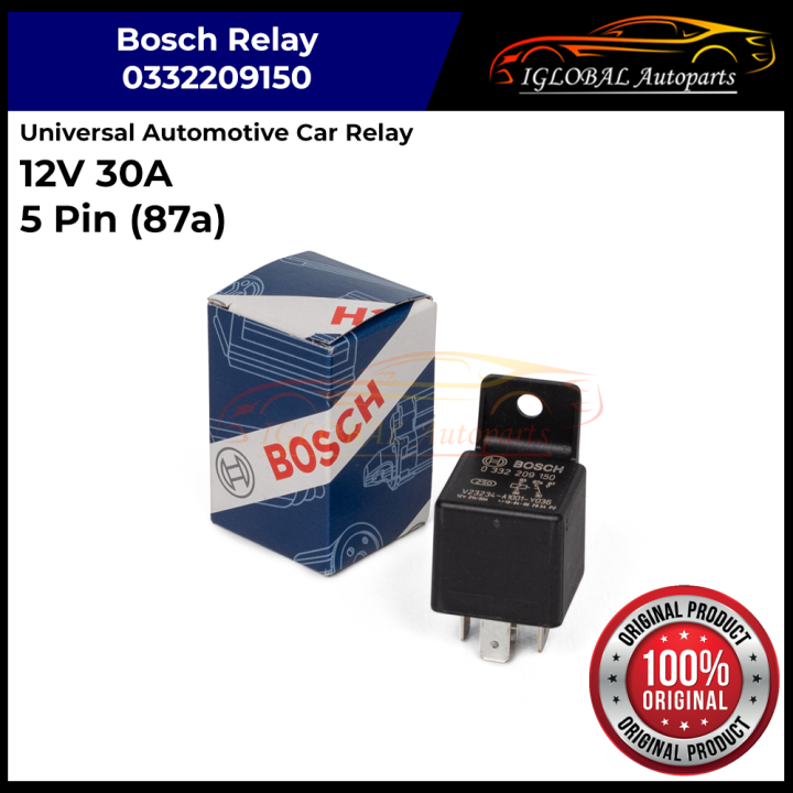 Bosch Universal Automotive Car Relay 12V 30A 5 Pin 87a Bosch