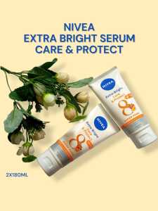 [2 Pcs] Nivea Body Body Serum Extra Bright Care & Protect - Body Serum Nivea Pemutih Kulit