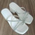 Dép nữ cao gót - đế PU cao 6 phân - quai xoàn chéo - ( MS.13) DéP Shoes GiàY Jean. 