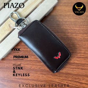 [VALQO] PIAZO Gantungan kunci Kulit Sapi Bisa untuk tempat Remot & Dompet STNK Mobil Motor