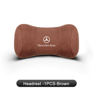 LCX Mercedes Benz Car Dedicated Headrest Neck Pillow with Decoration Suede Seat Cushion Lumbar Support Memory Foam for W210 W124 W203 W204 C200 W140 W176 W205 W123 W220 W211 W212 GLA GLB AMG GLC GLE CLS CLA GLK