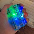 2Pcs Keyboard Fidget Keychain with Colorful LED Lights 4-in-1 Stress Clicker Toy Keyboard Button for Anxiety Relief Decompression Toy. 