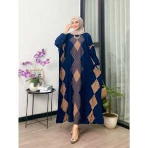 Gamis kaftan Rayon Jumbo Premium Motif Lula Ld 170 Cm Adem