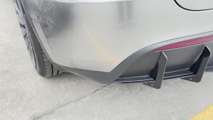 Black Rear Bumper Lip Diffuser Spoiler Splitter Protector Car Styling For Tesla Model Y 2020-2024 Tuning Accessories Decoration