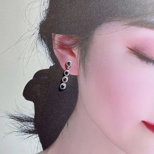 Montagne Jewelry Natural 4x3mm Blue Gem Sapphire Earrings 925 Silver Elegant Crystal Inset Design 45 Fine Jewellery Earrings Stud Earrings