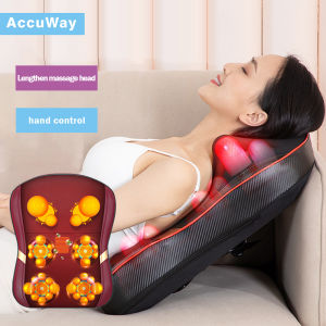 AccuWay Upgrade Neck Massager with Heat Knead Shiatsu Back Massage Vibrator Hand Control Massage pillow for Shoulder Waist and Calf Body Massage Machine Perfect Gift for Home Office Car - Lazada