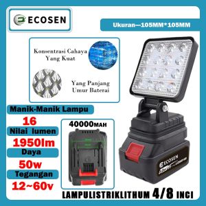 3/4 inch Lampu Baterai Litium LED Lampu Tanpa Kabel Antarmuka Baterai Lampu darurat luar High Lumens Paling Kuat
