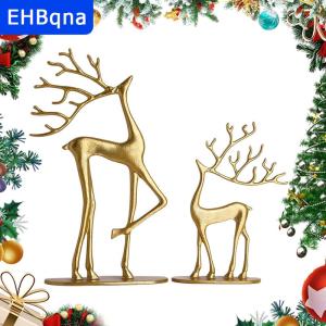 [COD] EHBqna SPORTS ของตกแต่งคริสต์มาสรูปเรนเดียร์รูปปั้นกวางเรนเดียร์เรซิ่นรูปปั้นคริสต์มาสแบบเรียบง่ายทันสมัยของตกแต่งวันหยุดในร่มที่หรูหรา