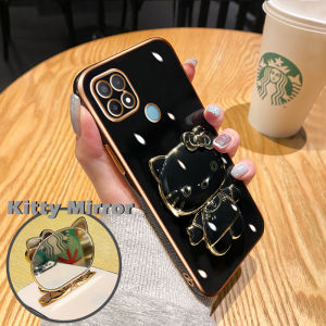 Casing Ponsel untuk OPPO A15 A15s A35 A16 A16s A54s A16k A16e Case With Cartoon Gloomy Bear Shockproof Phone Case penutup Phone Stands lembut Hp Gel silika Casing pelapisan permukaan Cases batas kotak baru pola Kesing kucing Kitty lucu kartun Softcase