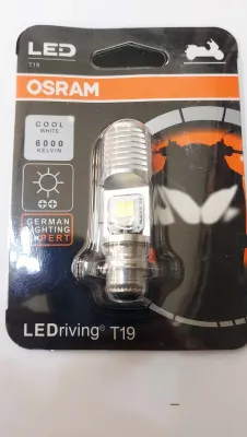 หลอดไฟหน้า LED ออสแรม M5 (T19) H4 3ขา AC/DC แสงขาว 6000K [7935CW] Wave / Dream / Zoomer-X / Mio
