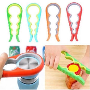 Alat Pembuka Tutup Botol Kaleng 4in1 Fleksibel Anti Slip Bottle Opener J03