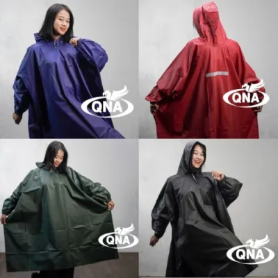 RAINCOAT JAS HUJAN PONCO LENGAN kelalawar pria wanita dewasa By QNA jumbo