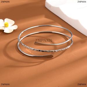 [COD] ZNPNXN Color Personality Punk Arm Ring Serpentine Metal Hollowed Out Multi-layer Smooth Bracelet Arm Ring For Women Jewelry